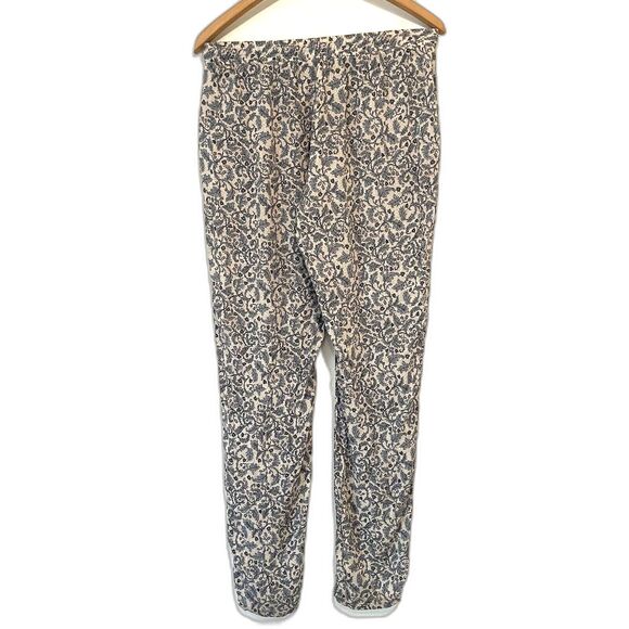 Rojada Womens Perfect Palazzo Pants M blue Floral Botanical Made In Egypt Baggy - Picture 2 of 5